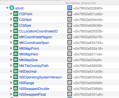 Struct types in the WatchApp1 app